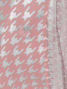 Chiquease Spring & Autumn Casual Houndstooth Print Double Breasted Vest