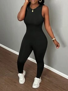 Slaydiva Bộ áo liền quần không tay gợi cảm mới về mùa hè cho bữa tiệc lễ hội âm nhạc - màu đen - Xem 7