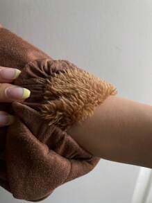 DAZY Women Solid Color Long Sleeve Zipper Casual Faux Leather Jacket, Spring Autumn,Fall Women Clothes - Brown - View 9