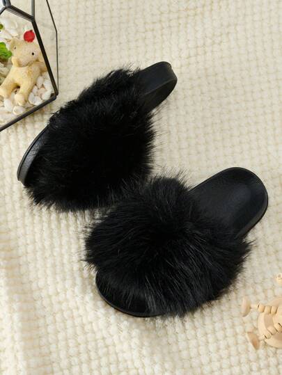 Girls Cozy Plush Slip-On Slippers, Summer