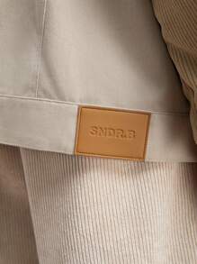 AKNOTIC Business Casual Chaqueta casual de manga larga, cuello vuelto, hombros caídos y apertura frontal suelta para hombre, compuesta de algodón, kaki, broches metálicos, retazos de pana, adecuada para otoño e invierno