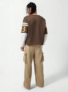 2pcs Casual Comfortable Teenage Boys Long Sleeve Hoodie And Trousers Set - Multicolor - View 2