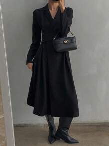 DAZY Women Long Blazer Style Dress, For Fall And Winter Long Sleeve Dress