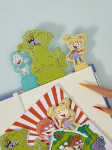 Nick 90s | SHEIN Personaj de desene animate și imprimare cu dinozauri Note lipicioase detașabile multicolore