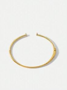 MOTF PREMIUM 18K 镀金白色珐琅手镯 - 白色 - 查看 9