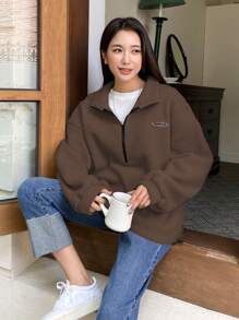 DAZY Sudadera con capucha de terciopelo desmontable de otoño e invierno casual