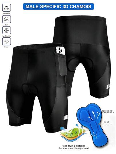 Manfinity Sport Corelite Short de sport casual et de cyclisme avec poches de couleur contrastante, short de cycliste