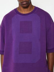 SUMWON Heavyweight Oversized Washed Tee With Number Graphic Print