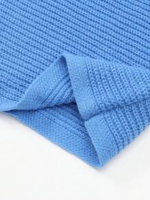 Girls Round Neck Frill Trim Knit Sweater Dress, Fall/Winter