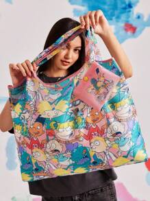 Nick 90s | SHEIN Cartoon Collaboration RPET Foldable Reusable Shopping Bag