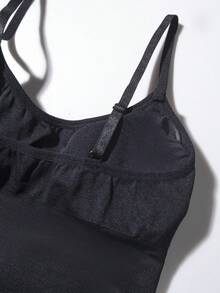 女士四季吊带背心/背心/T恤 - 黑色 - 查看 5