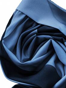 Franclia Váy maxi cỡ lớn dành cho nữ, in họa tiết toàn thân, thắt dây phía trước. - Màu xanh hải quân - Xem 6