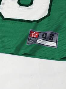 ROMWE MEN Street Life Camiseta Esportiva Masculina de Malha com Mangas Curtas e Contraste, Estilo Camisa de Futebol