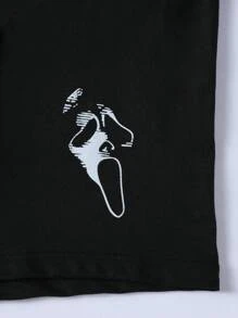 5pcs/Pack Men's Solid Color Printed Simple Casual Boxers - Black - View 7