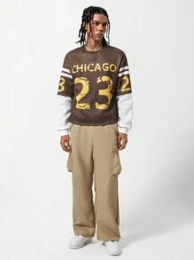 2pcs Casual Comfortable Teenage Boys Long Sleeve Hoodie And Trousers Set - Multicolor - View 4