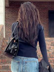 DAZY 女式 Polo 领半开襟毛衣、短袖上衣，夏季秋季