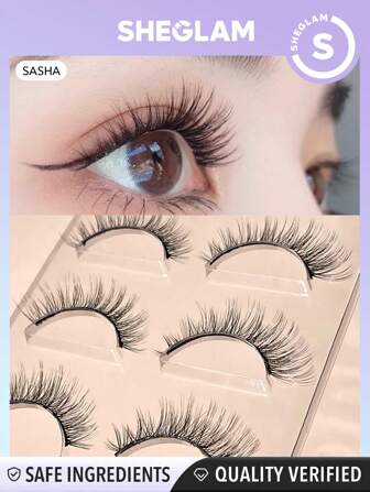 Cils Artificiels Naturels Girl Next Door-Sasha 3 Paires Extra Longs Naturels LéGers Confortables EffiléS Plus Longs Et Plus éPais Faux Cils Extension De Cils Bricolage Faux Cils Marque Beauté Visage Maquillage CosméTique Pour Femmes Filles Parfait Pour Hiver IdéAl Pour Y2K ÉLéGant Mode Adapté Pour Anniversaire Xmas Cadeau FêTe PrêT Meilleure Couleur