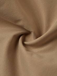 2pcs Tween Boys Casual Korean Style Collared Solid Woven Shirt With Knitted Vest & Solid Woven Straight Leg Pants Set - Multicolor - View 5