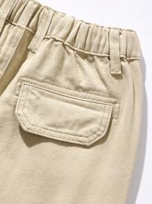 TWEEN BOY URBAN STREET CASUAL DRAWSTRING CARGO JOGGER JEANS WITH POCKETS AND ZIP FASTENING HEM