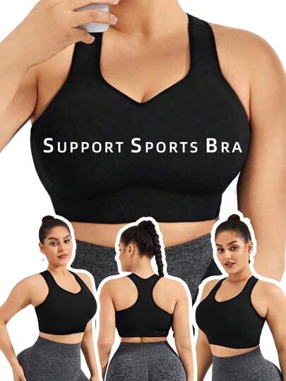 Rhythm Era Plus Size Women's Solid Color Sports Bra