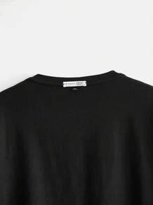 FRIENDS X SHEIN Casual Loose Round Neck Short Sleeve Women's T-Shirt, Suitable For Summer,Graphic Tee