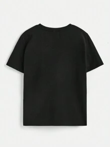 FRIENDS X SHEIN Plus Size Casual Figurine And Letter Print Short Sleeve T-Shirt, Summer,Graphic Tee