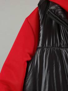 3 件套 Tween Boy 背心、字母印花连帽衫和裤子套装，休闲宽松，秋冬 - 彩色 - 查看 8