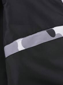 Manfinity Fitness Veste de sport à capuche avec cordon de serrage, imprimé camouflage style petit ami pour hommes