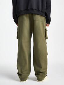 Manfinity VCAY Pantalón cargo de unicolor casual para hombres