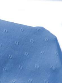 EMERY ROSE Blusa elegante de manga larga con contraste de encaje de unicolor para mujer, primavera/otoño