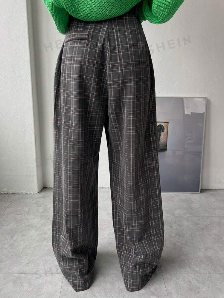 Shein checkered trousers deals