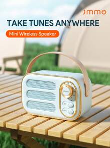 JMMO 复古扬声器，复古装饰，小型无线蓝牙扬声器，可爱复古风格，适用于厨房书桌卧室办公室派对户外卡哇伊，适用于 Android/IOS 设备圣诞礼物，秋冬季假期露营必备品，度假配件，露营用品