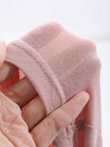 DAZY Cute Cartoon Pattern Raglan Sleeve Fitted Pajama Set - Pink - View 8