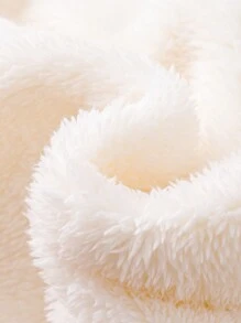 Baby Girls Cute Rabbit Ear Hooded Pullover And Ruffle Shorts 2pcs Set, Warm Winter Outfit - White - View 14