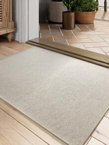 1 tấm thảm chùi chân dệt họa tiết, màu kaki/xám, thảm chùi chân ngoài trời phong cách Bắc Âu, đế cao su chống trượt, chống trầy xước, dễ vệ sinh, không chặn cửa, thích hợp cho trang trí nhà trong nhà, ngoài trời, nhà bếp, phòng ăn, sân vườn, nhà để xe - Màu Khaki - Xem 14