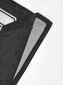 Manfinity Dauomo 男士夏季数字印花圆领短袖休闲 T 恤 - 黑色 - 查看 3