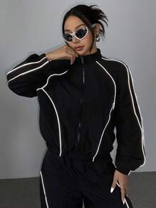 Coolane Women's Fall/Winter Cargo Casual Corta Vento Reflective Sport Sets