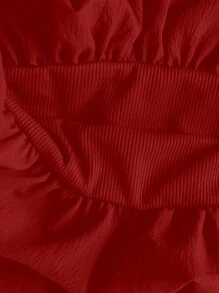 INAWLY Vestido mini de manga larga y cuello redondo de unicolor para mujer, primavera y verano