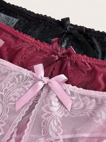 3 stuks/set plus size kanten kruisloze slipjes voor vrouwen