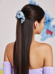 Nick 90s X SHEIN 3pcs/Pack Animation Scrunchies, Suitable For Daily Wear, Hair Ties, Ponytail Holders, Hair Elastics