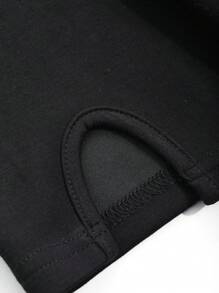 DAZY 2 件套女式系带短款连衣裙和前扣长袖上衣套装 - 灰色 - 查看 8