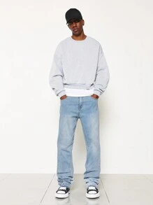 SUMWON Flare Fit Washed Jean - Blue - View 2