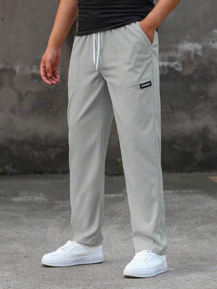 Manfinity Homme メンズカジュアル レター パッチ ディテール ドロー