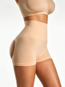 Shapelle Forme Women Solid Color High Waist Hollow Out Shapewear Shorts