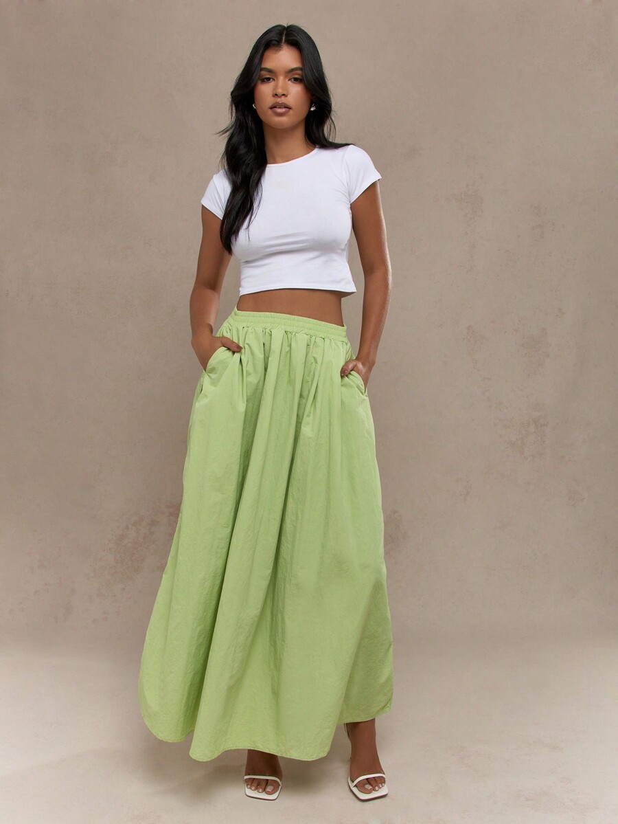 MISSGUIDED Pleated Fluffy Maxi Skirt for Sale Australia New Collection