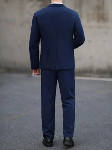 Manfinity Mode Men Solid Blazer & Suit Pants For Dailywear
