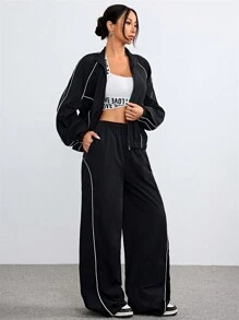 Coolane Women's Fall/Winter Cargo Casual Corta Vento Reflective Sport Sets