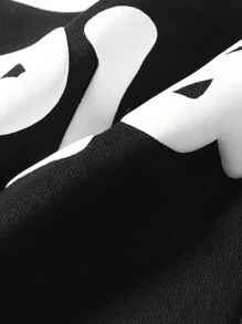 Manfinity EMRG sweat-shirt à capuche zippé avec imprimé slogan pour hommes, pour une utilisation casual, automne/hiver, sortie, manches longues, zip complet, idéal pour les amis, le mari, le petit-ami