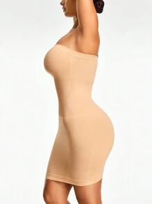 SHEIN Shape Seamless Shapewear Slip Dress Body Shaper Bust& Butt Lifter Tummy Waist Thigh Control