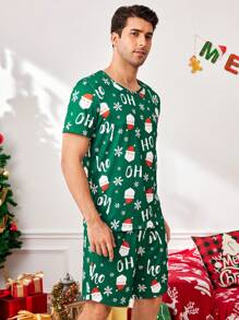 Manfinity 男士圣诞图案印花睡衣套装